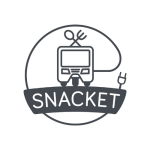 Snacket Logo - Food truck circled with its electric cord